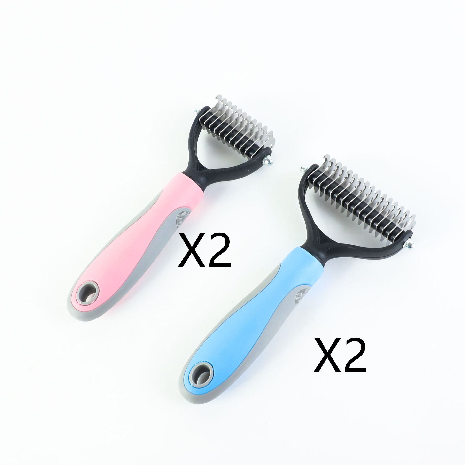 Stainless Double-Sided Pet Brush – Hair Removal, Dematting & Shedding Tool