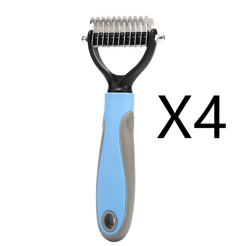 Stainless Double-Sided Pet Brush – Hair Removal, Dematting & Shedding Tool
